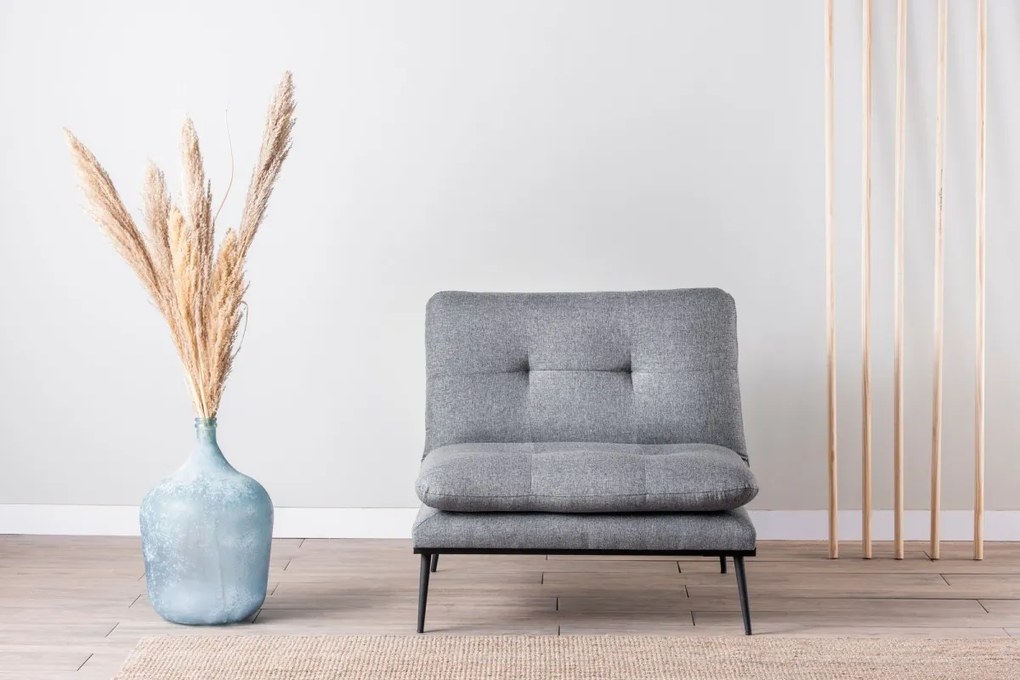 Rozkladacie kreslo Martin sivé