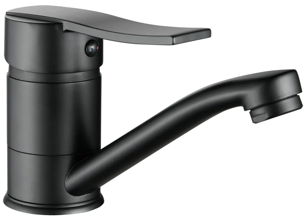 Kuchinox Madera, umývadlová batéria s otočným ramenom, čierna matná, LAV-BQM_726D