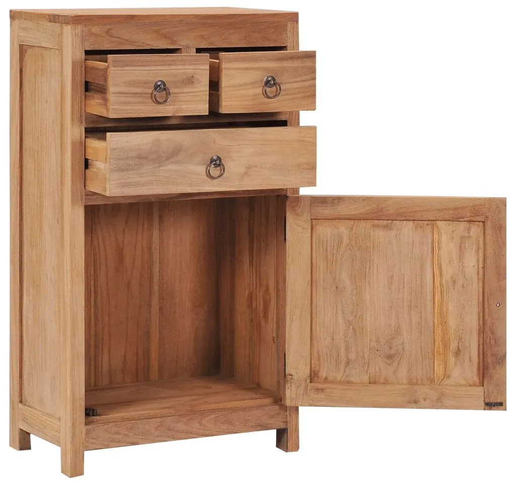 vidaXL Komoda 50x30x90 cm masívne teakové drevo