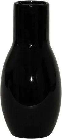 Autronic Keramická váza lesklá čierna, 20,5 cm | BIANO
