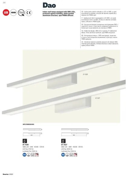 Redo 01-1527 - LED Kúpeľňové osvetlenie zrkadla DAO 1xLED/36W/230V IP44