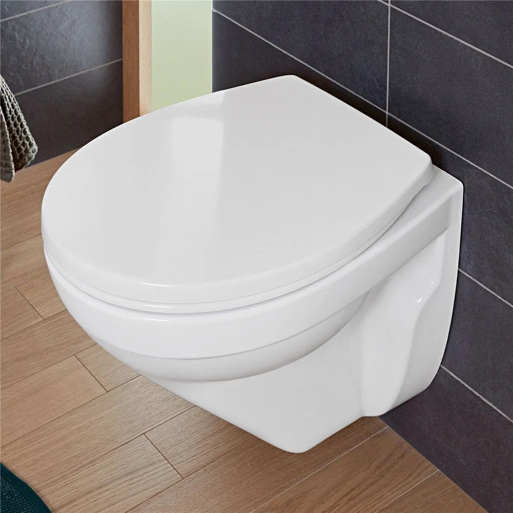 VILLEROY &amp; BOCH O.novo Compact závesné WC s hlbokým splachovaním, 360 x 490 mm, biela alpská, 7667R001