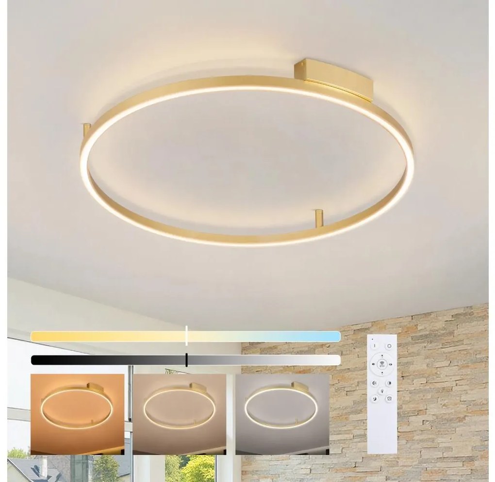 Brilagi - stmievateľné LED svietidlo PORTOFINO LED/60W/230V pr. 80 cm zlaté + DO