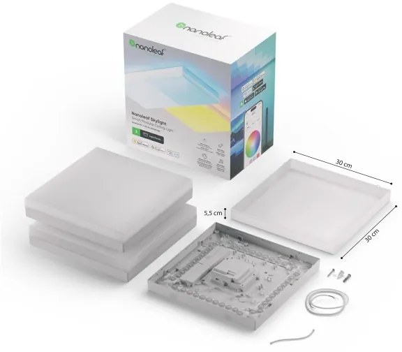 Nanoleaf NF083E00-1SL - SADA 3x LED RGBW Stm. sv. LED/18W/230V 2700-6500K Wi-Fi