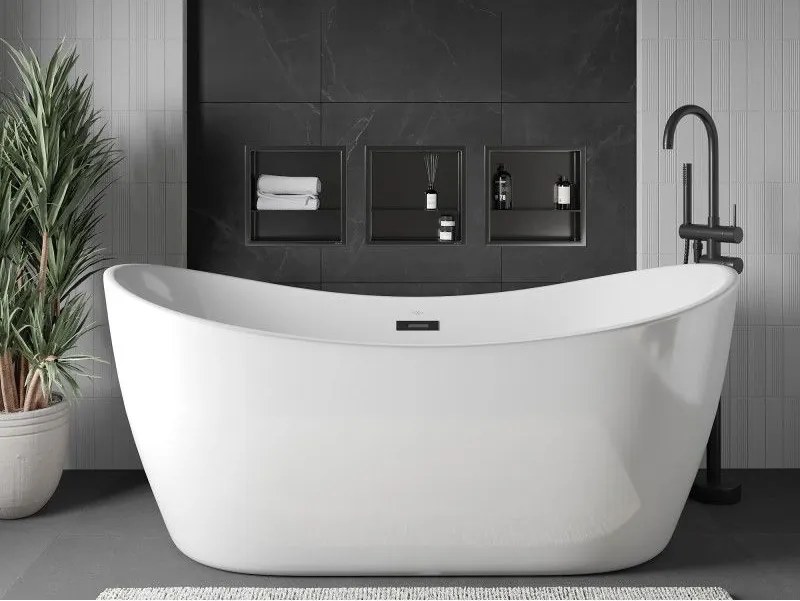 Mexen X-Wall-R, polica na zapustenie s prírubou 30 x 30 cm, grafitová matná - 19E0303010S