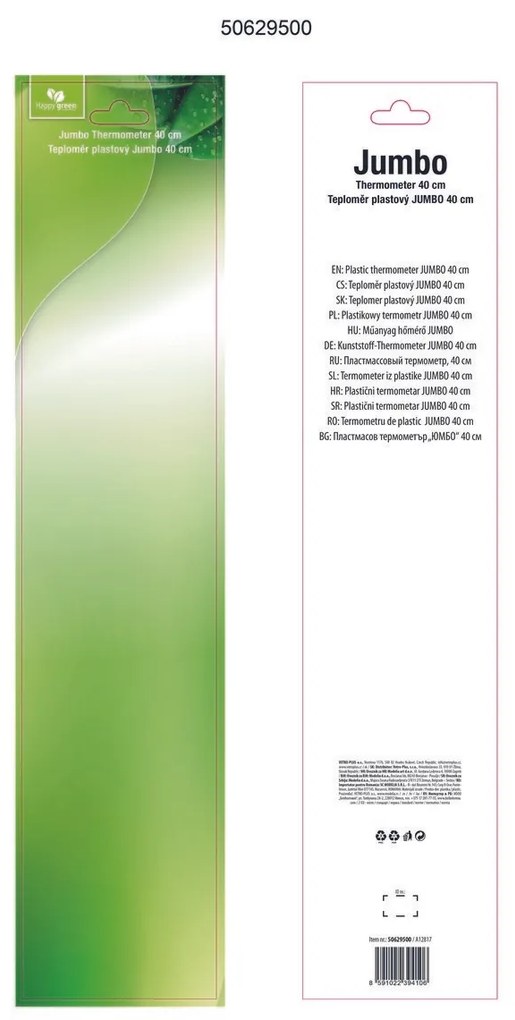 Happy Green Plastový teplomer Jumbo, 40 cm