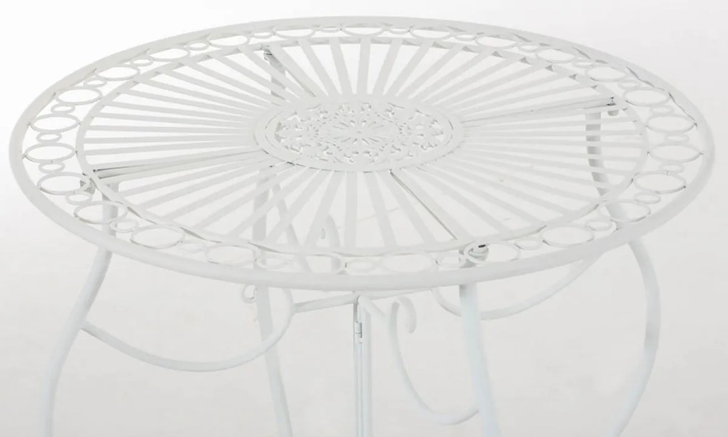Kovový stôl Indra - Biela