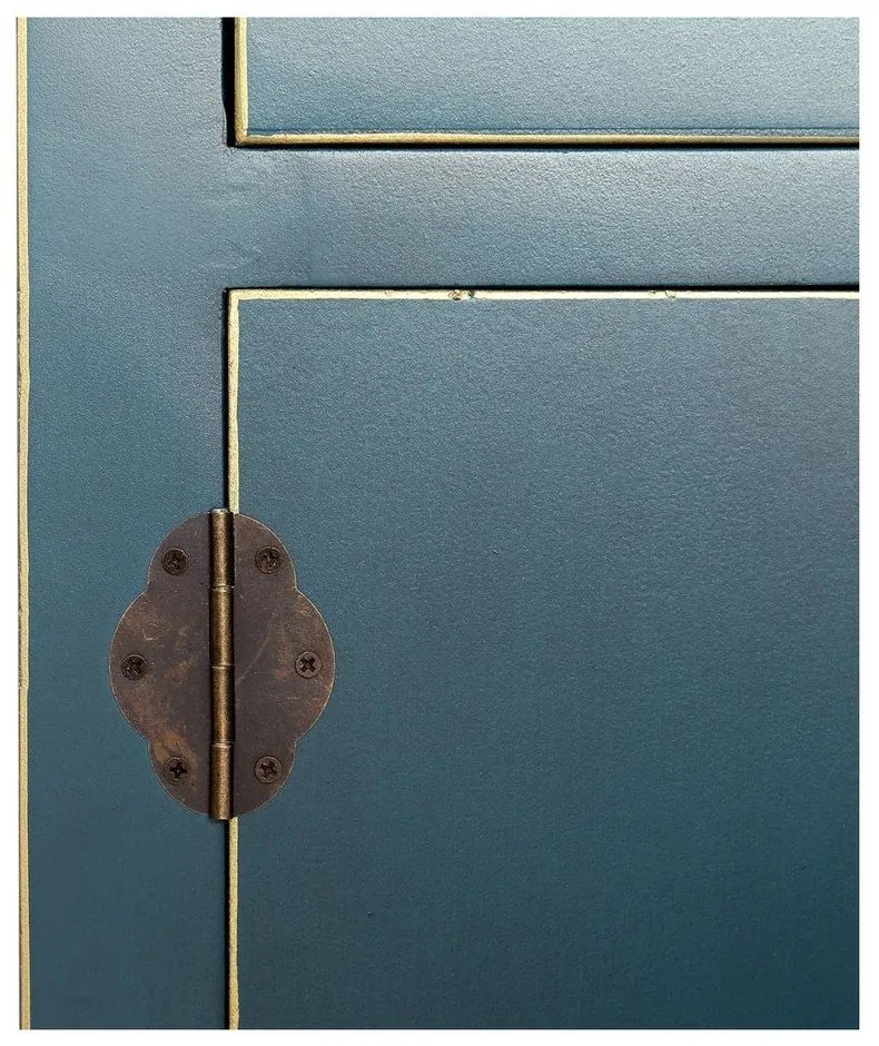 Modrá nízka komoda 130x50,5 cm Oriente – Ixia