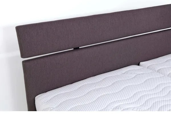 Čalúnená posteľ ALIS 180×200 cm s matracom a úložným priestorom, hnedá