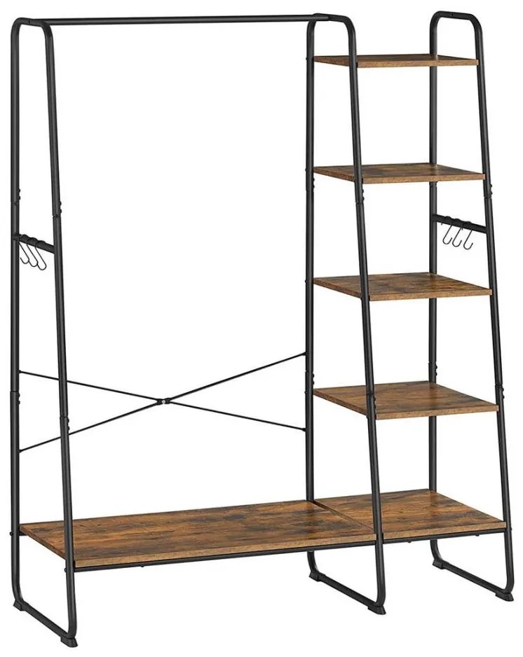 Stojanový vešiak LINEA hnedý/čierny