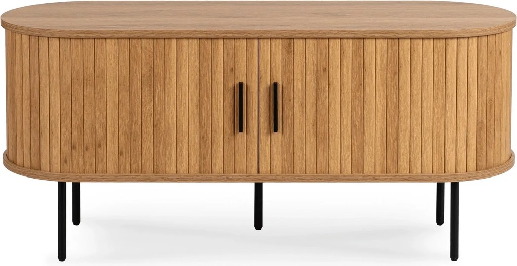 TV stolík Trish 120 cm dub prírodný/čierny