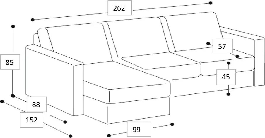 Svetlohnedá ženilková rohová pohovka (pravý roh/s leňoškou) Fabian – Scandic