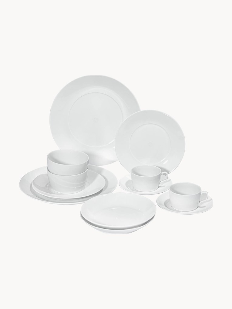 Ručne vyrobená porcelánová súprava tanierov Cosmopolitan, 2 osoby, 14 ks