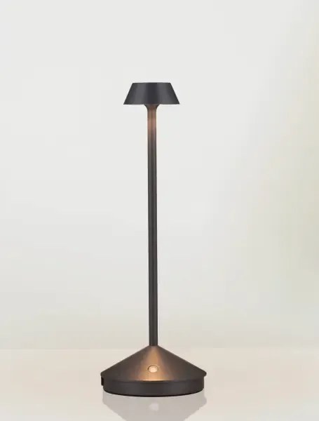 Vonkajšia stolová lampa Lumo tmavá sivá