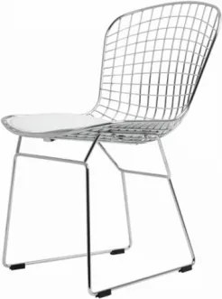 CLEAR CHAIR 80 stolička, Farba strieborná, Doplnky čierny vankúš z ekokože