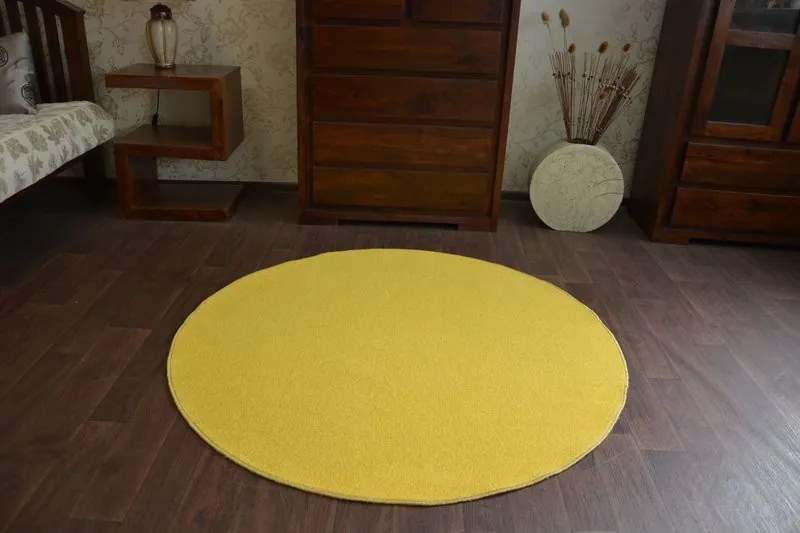 Koberec ETON žltý kruh - 133 cm kruh