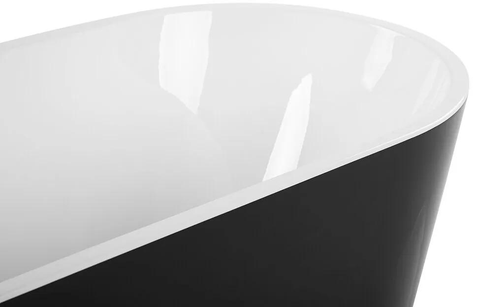 Voľne stojaca vaňa 170 x 72 cm čierna HAVANA Beliani