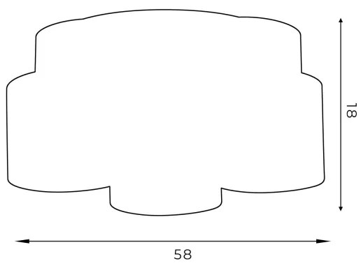 Luster prisadený ARDEN 5xE27/60W/230V čierna/biela