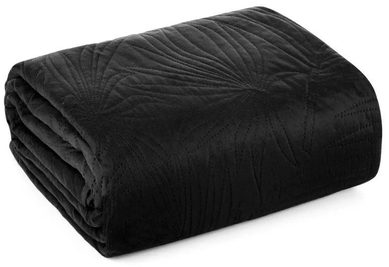 Dekorstudio Luxusný zamatový prehoz na posteľ LUIZ4 v čiernej farbe Rozmer prehozu (šírka x dĺžka): 170x210cm