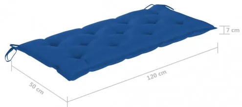 vidaXL Záhradná lavička s podložkou 120 cm akáciový masív-