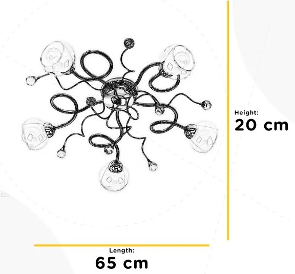 ONLI - Prisadený luster WENDY 5xE14/6W/230V lesklý chróm