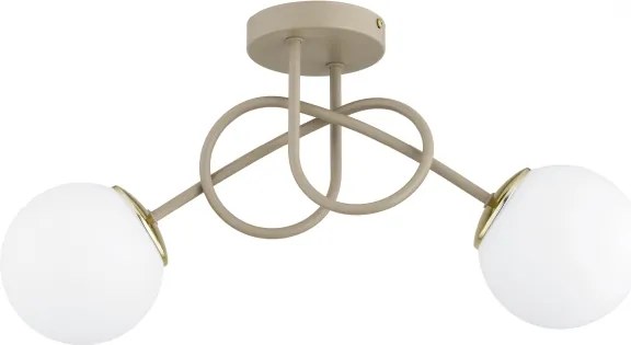 Brilagi - Prisadený luster MILO ECRU 2xE27/60W/230V béžová/zlatá