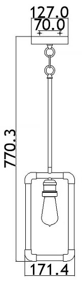 Kichler KL-IMAHN-MP - Luster na tyči IMAHN 1xE27/60W/230V