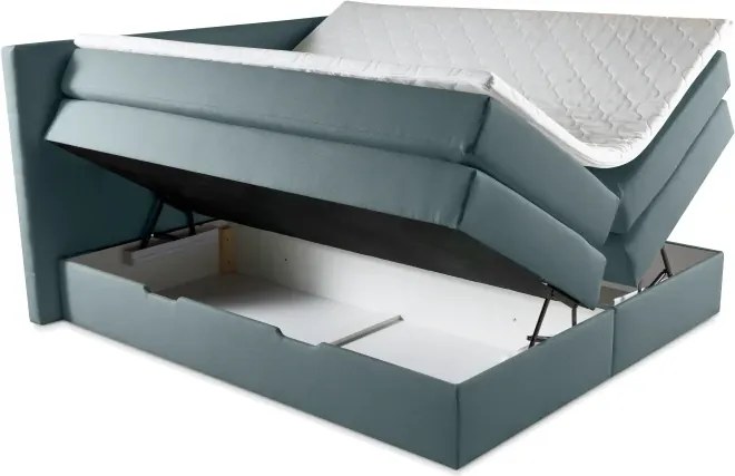 Kontinentálna boxspring posteľ AMBER, 200x180, tyrkysová (barell 72)