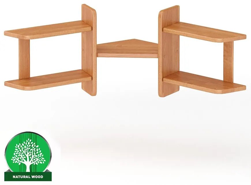 Nástenná polica  SOSNA PK131 77x40x77 cm  jelša