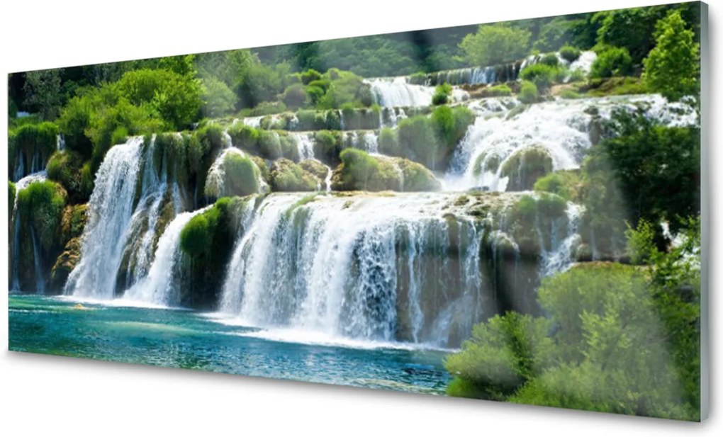 Obraz na skle Sklenený Vodopád Príroda