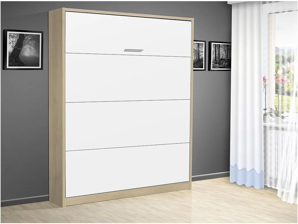 Nabytekmorava Sklápacia posteľ VS 3054 P - 200x120 cm farba lamina: antracit/biele dvere