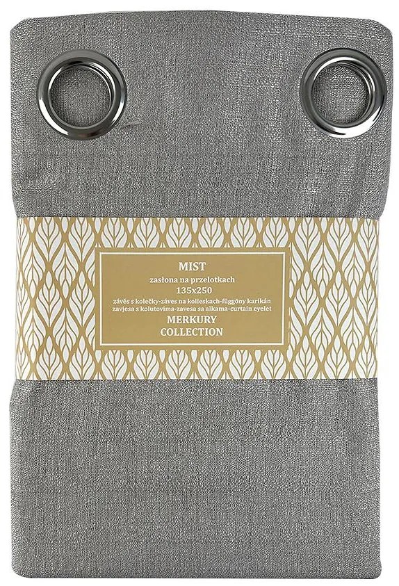 Záves na prechodkách Mist 135x250 šedá Merkury Home