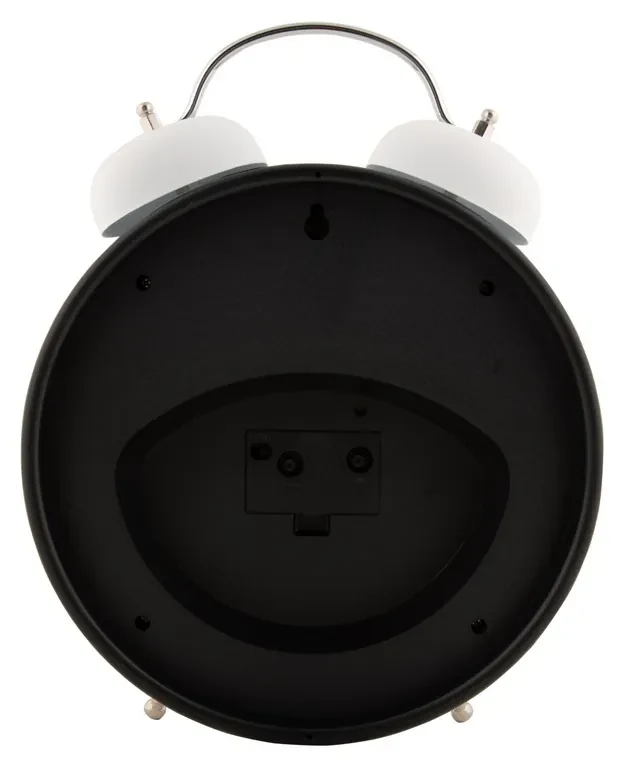 Karlsson 6019WH dizajnové stolové hodiny/budíkbiely, priemer 30 cm