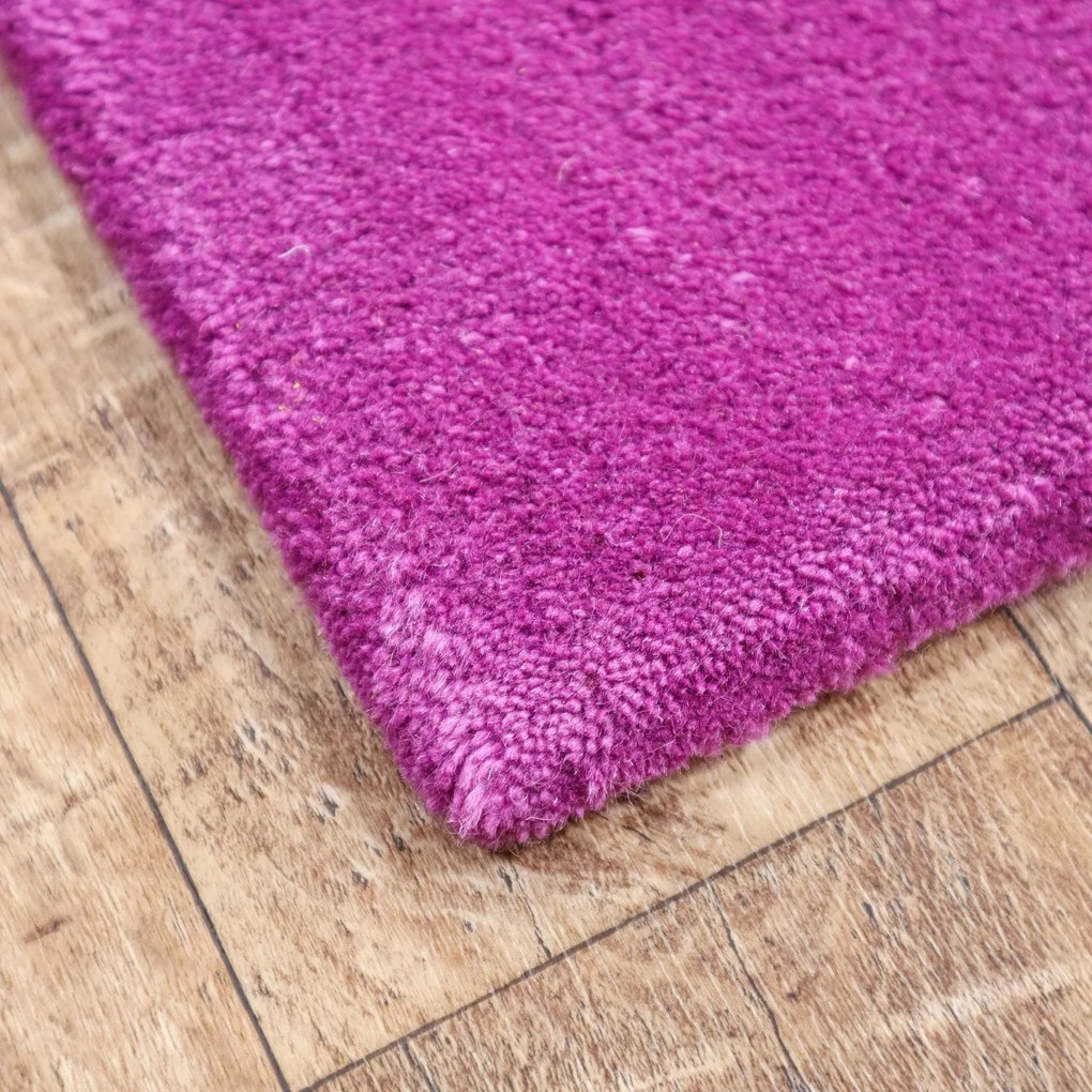 Asra, Ručne všívaný kusový koberec Asra wool lila, 120x170, ružová, obývacia izba