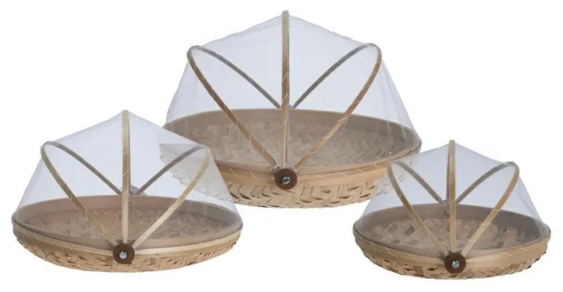 Bambusový košík na ovocie Abigail, sada 3ks, 30x19 cm + 35x22 cm + 25x17 cm