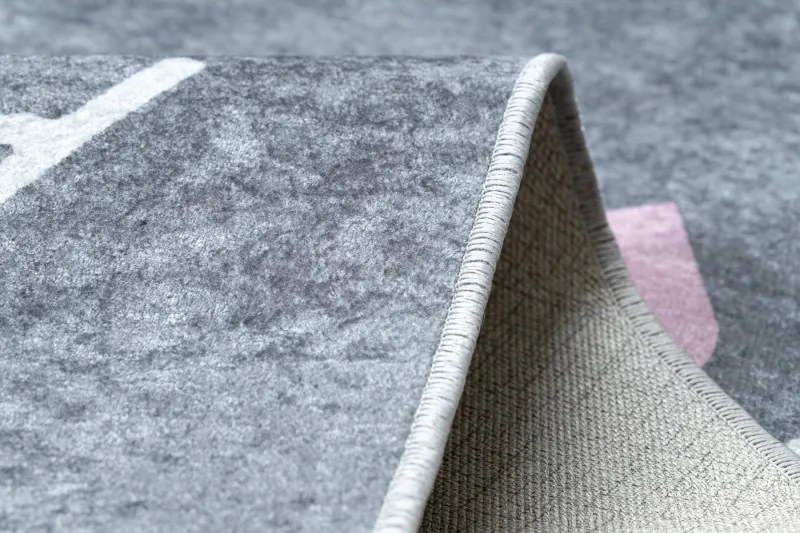 Detský kusový koberec Junior 52106.801 Alphabet grey, 120x170, šedá, detská izba, Dywany Łuszczów