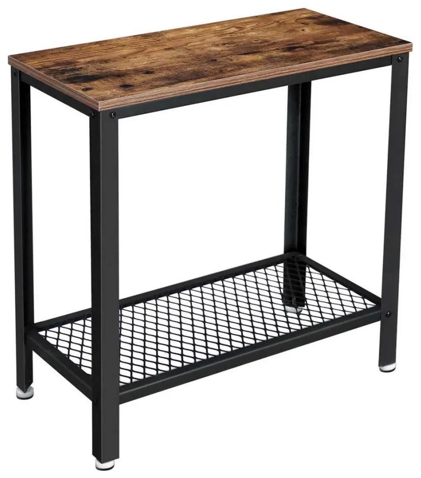 Odkladací stolík ELDUR hnedá/čierna