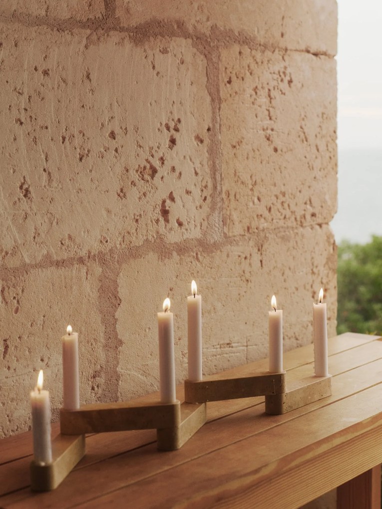 Ferm Living Modulárny svietnik Newel Travertine