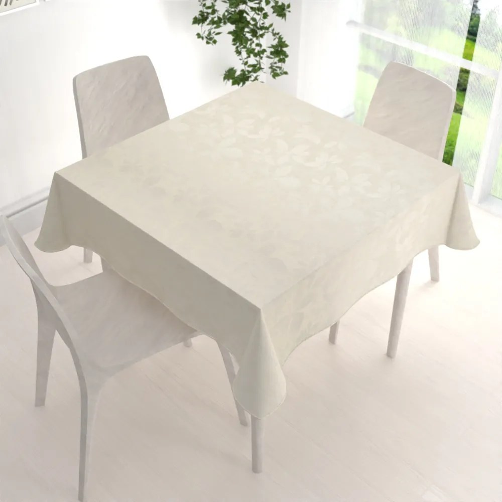Biante Teflónový štvorcový obrus TF-065 Listy na režnom 50x50 cm