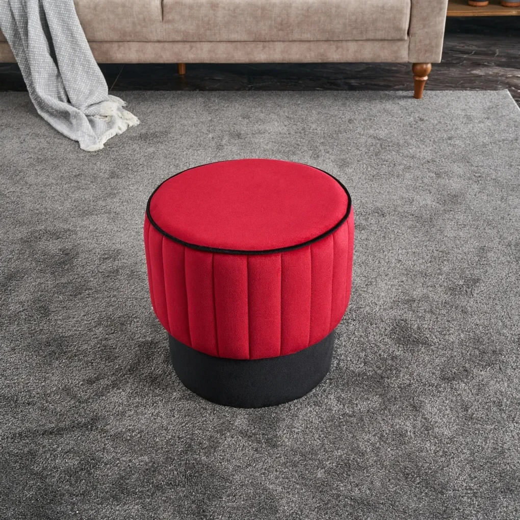 Stolička Rose Pouf Red