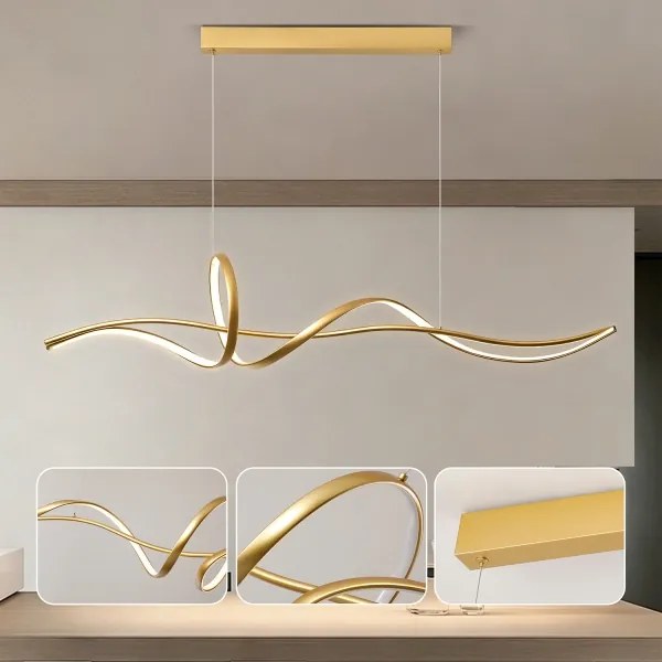 Brilagi - stmievateľný LED luster na lanku SIGNATURE LED/55W/230V 120x23 cm zlatý + DO
