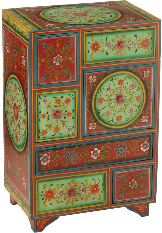 Drevená farebná komoda Mumbai mango wood - 43*29*65 cm