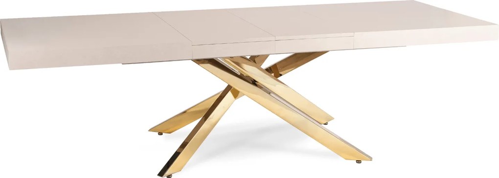 Vintino Stôl AGORDO 160–240 cm kašmír/zlatý