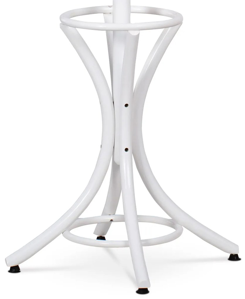 Autronic - Vešiak drevený stojanový, masív topoľ a breza, biely matný lak, výška 185 cm - F-2059 WT