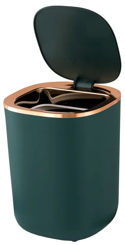 Gamma Gamma, automatický odpadkový kôš 12L, zelená-ružové zlato, GMA-KS-Z