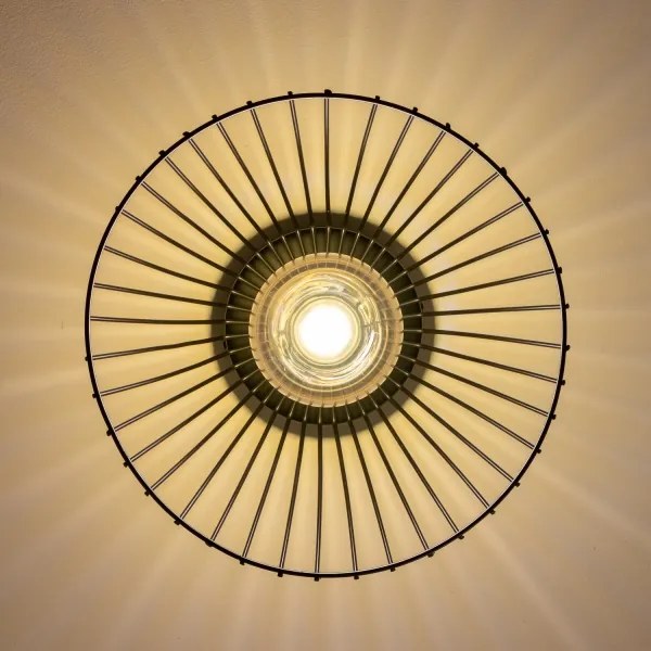 Brilagi - LED prisadený luster CERIA WIRE 1xE27/40W/230V pr. 21 cm čierny