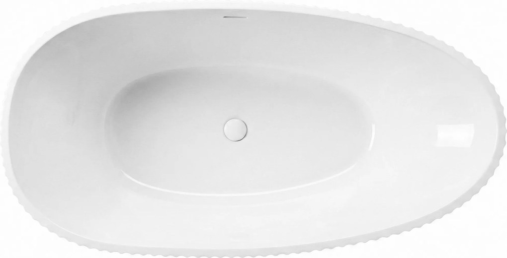 Rea Carmen, voľne stojaca vaňa 170x85 cm, biela, medený click-clack, KPL-W8506