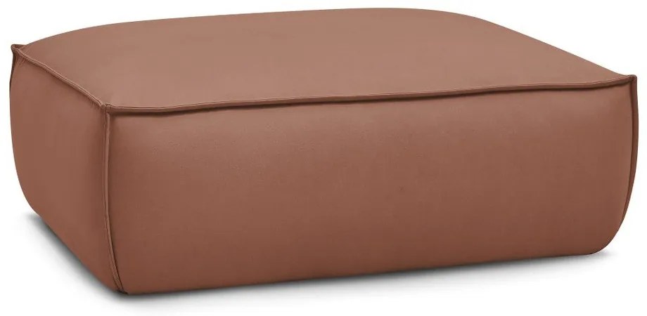 Tmavohnedá podnožka z imitácie kože Boheme – Bobochic Paris