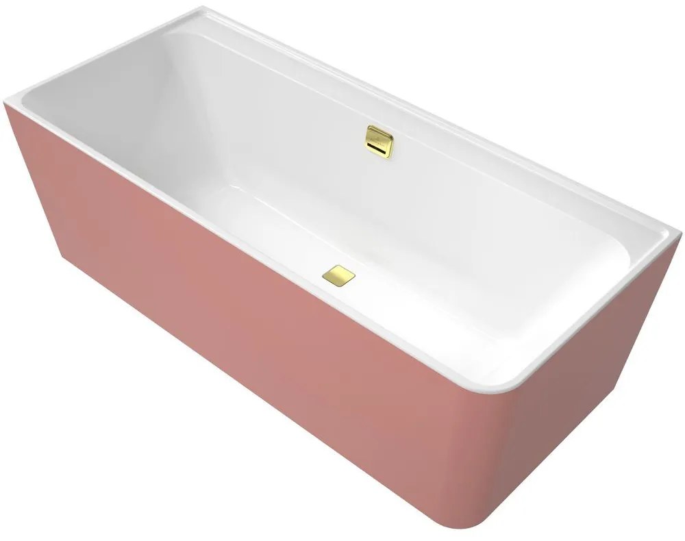 VILLEROY &amp; BOCH Collaro voľne stojaca vaňa akrylátová, pre pristavenie k stene - do ľavého rohu, odtok v strede, 1790 x 790 x 630 mm, Colour on Demand, Gold, biela alpská, UBA180COR9CLBCVJ01