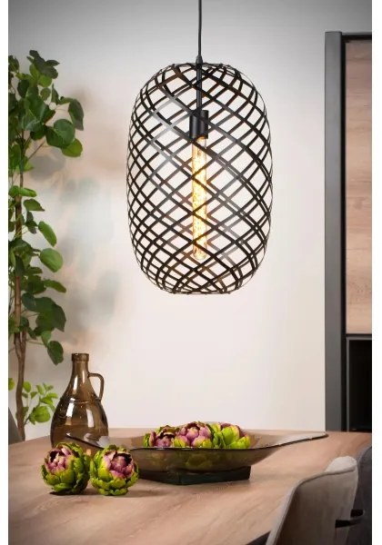 Lucide 21417/32/30 - Luster na lanku WOLFRAM 1xE27/60W/230V čierna